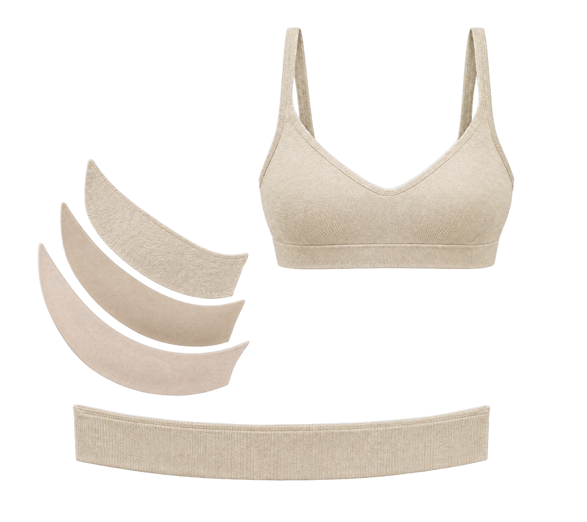 Throw-On Bralette, close-up of the cup
