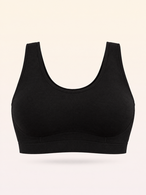 Cotton Bralette - Black